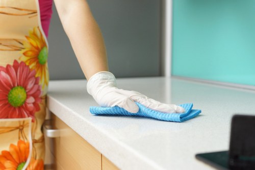 Eco-friendly communal area cleaning in a modern property