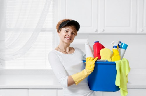 Daily office cleaning in a busy workplace